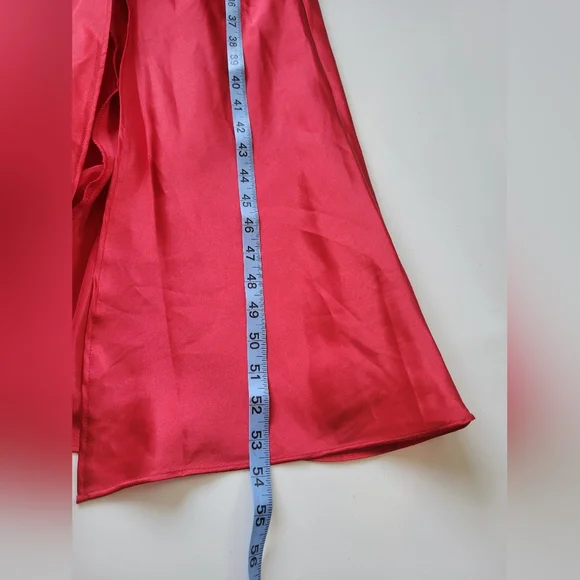 Frederick's Of Hollywood Womens Red Slip Satin Dress L - Picture 5 of 8